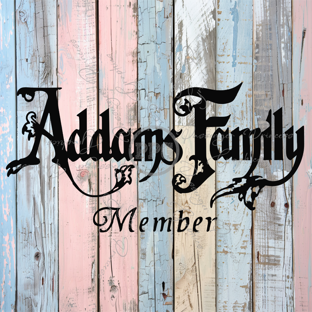 Addams Family Member ( Black & White Files ) PNG File