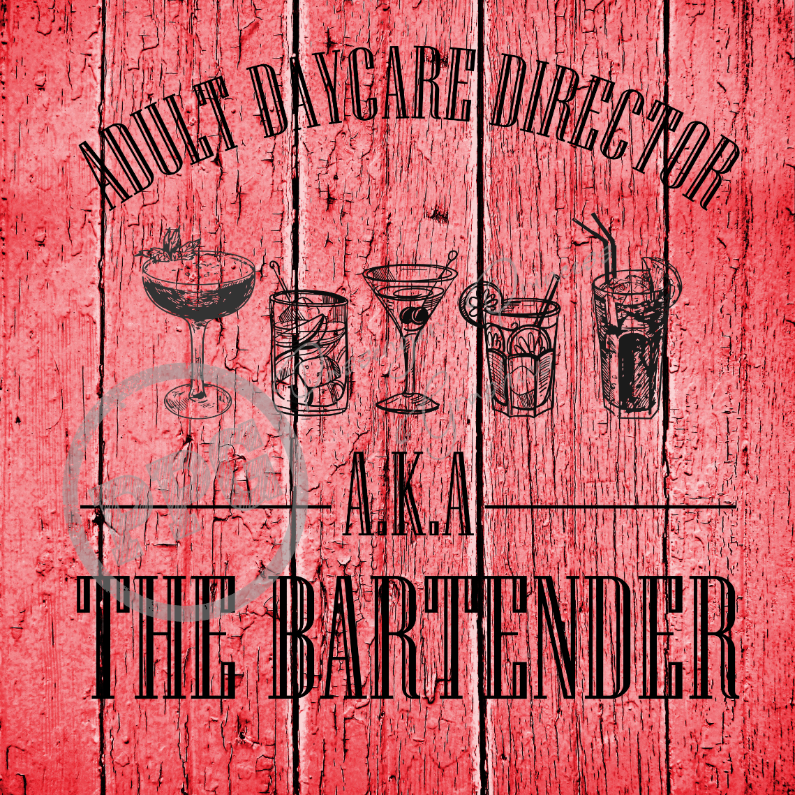 Adult Daycare Director AKA The Bartender PNG File