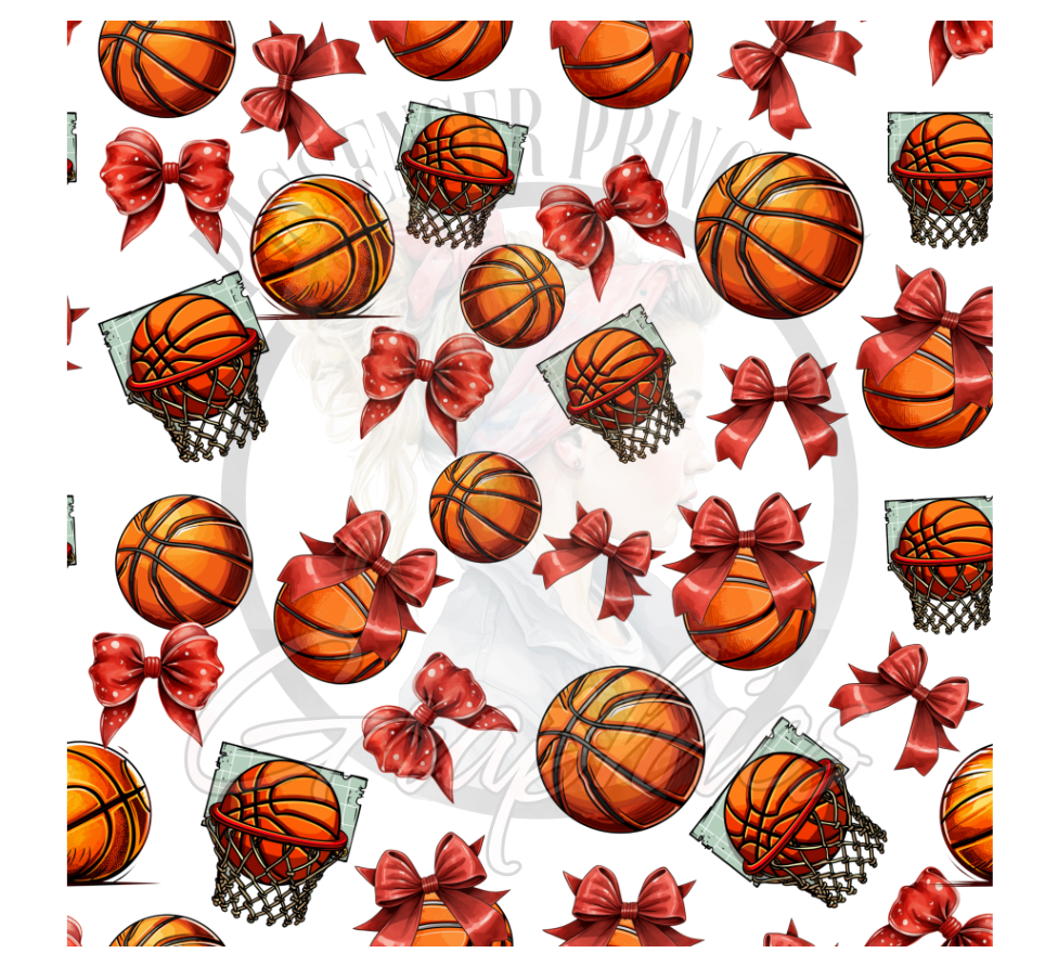 Basketball Bow Seamless PNG File