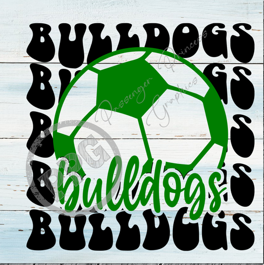 Bulldogs Soccer Stacked PNG Download