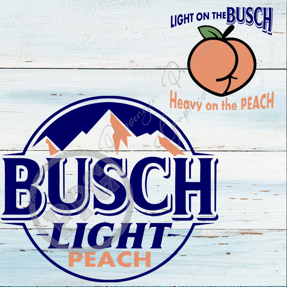 Busch Light Peach ( With Pocket File ) PNG File