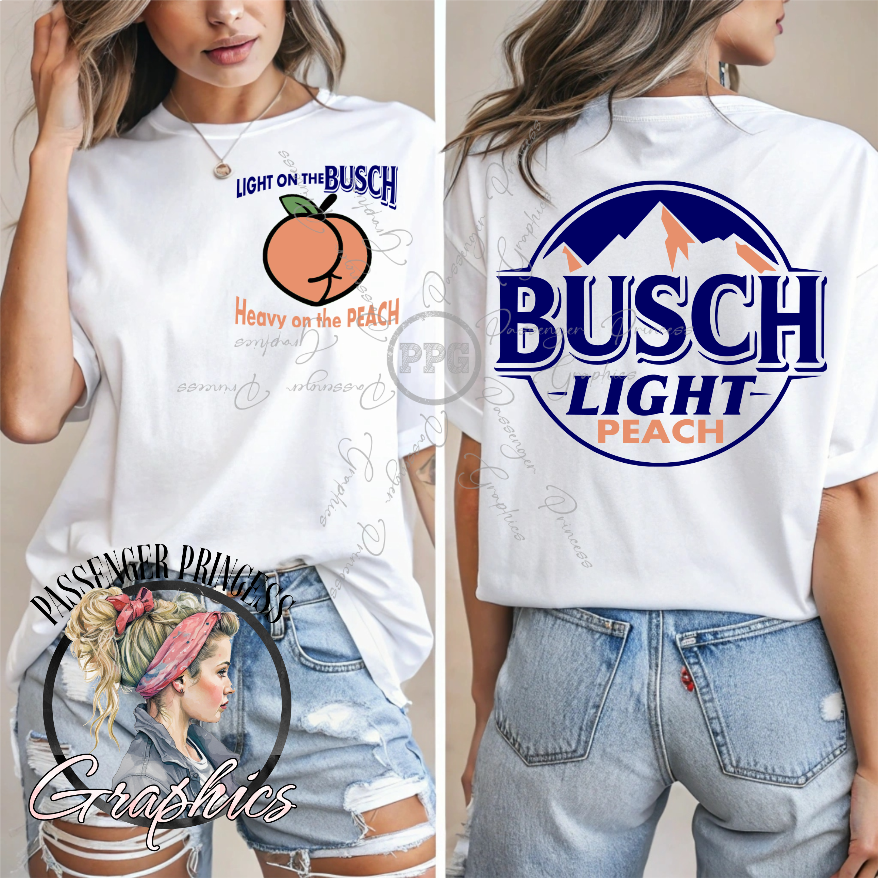 Busch Light Peach ( With Pocket File ) PNG File