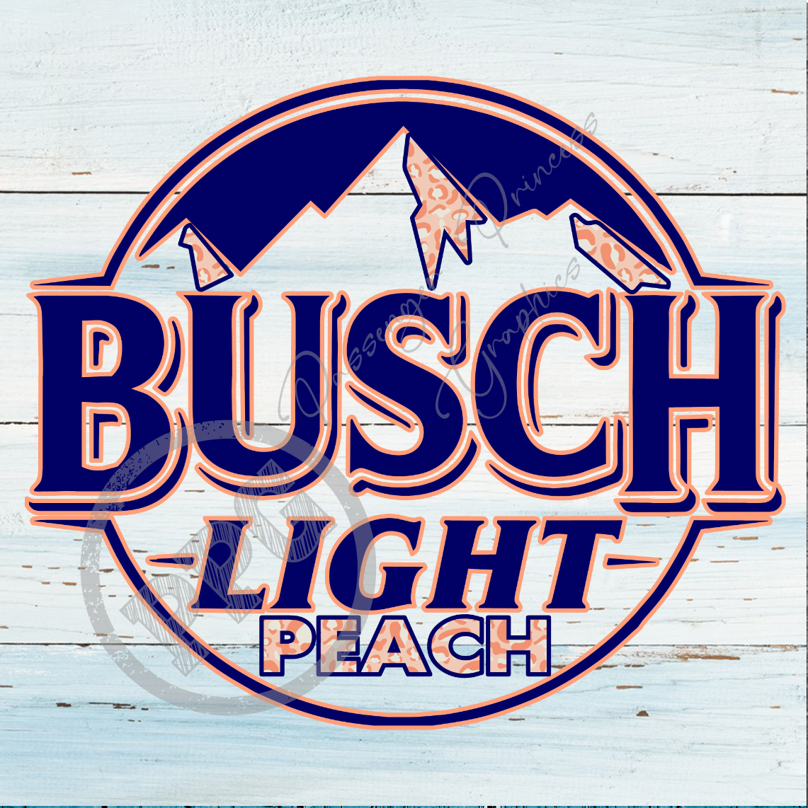 Busch Light Peach Outline PNG File