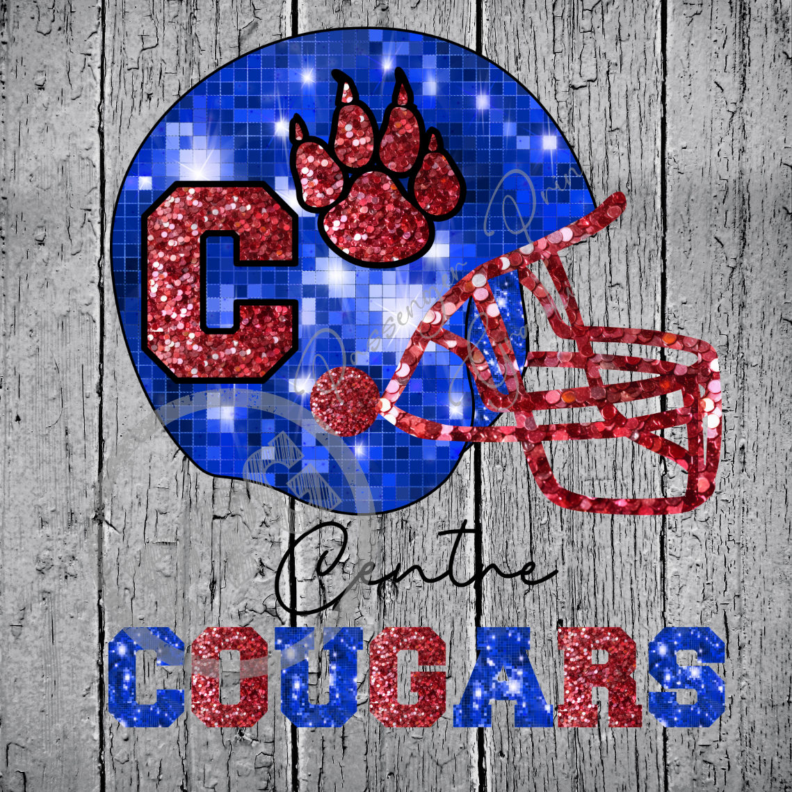 Centre Cougars Helmet PNG Download