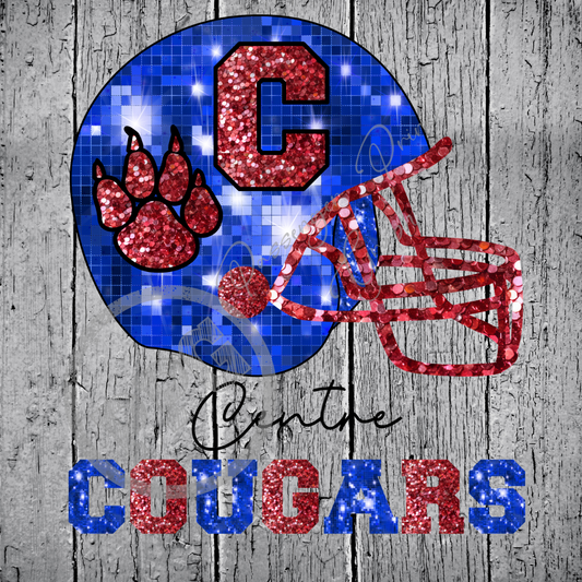 Centre Cougars Helmet PNG Download