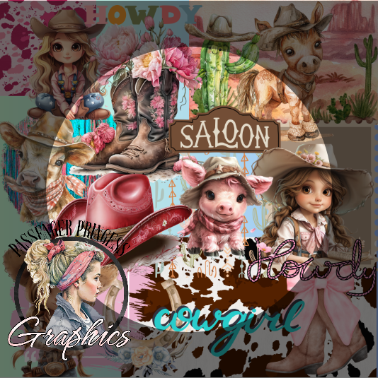 Cowgirl Seamless PNG Download