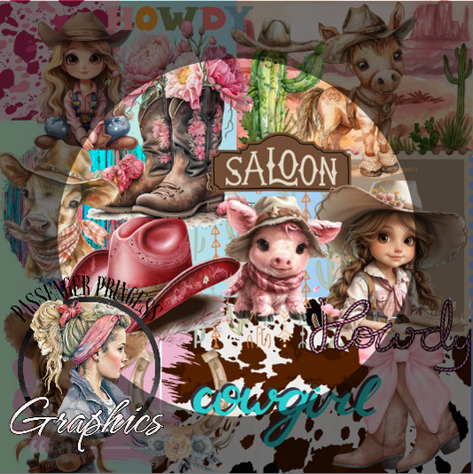 Cowgirl Seamless PNG Download