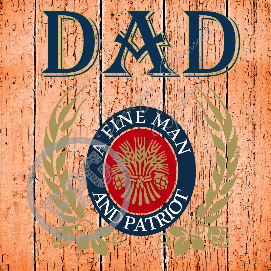 Dad A Fine Man And Patriot PNG Download