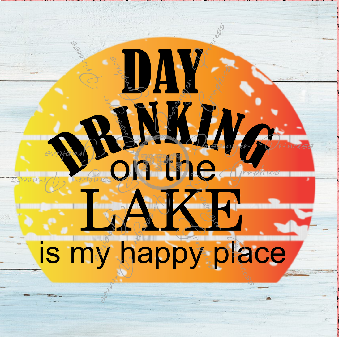 Day Drinking On The Lake  PNG File