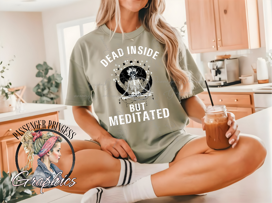 Dead Inside But Meditated PNG Download