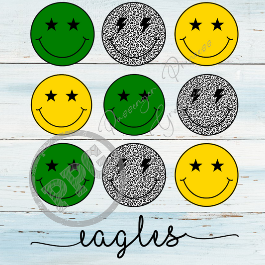 Eagles Yellow & Green Smileys PNG Download