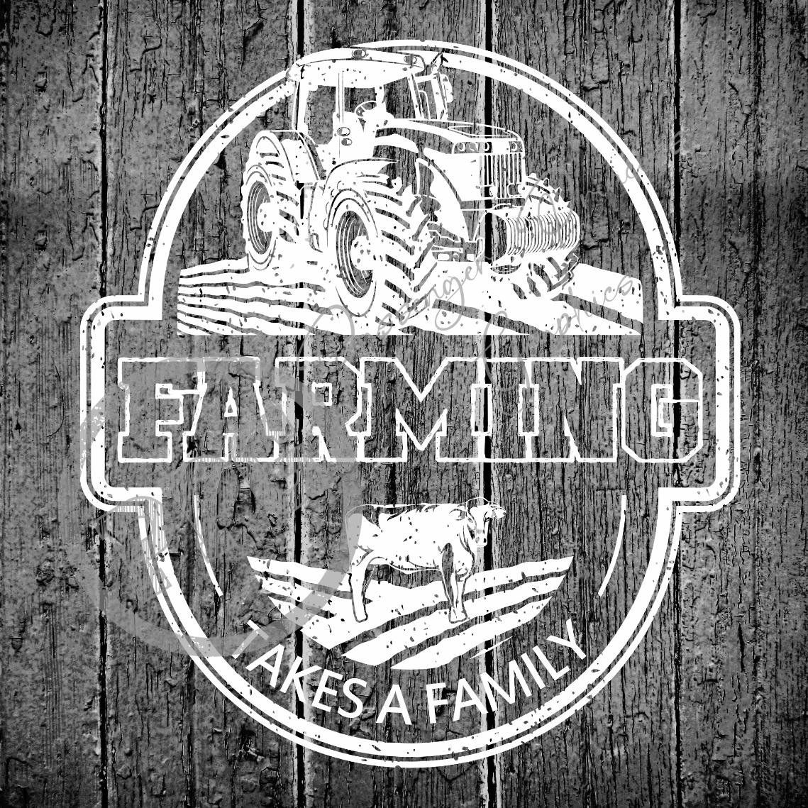 Farming Takes A Family PNG Download