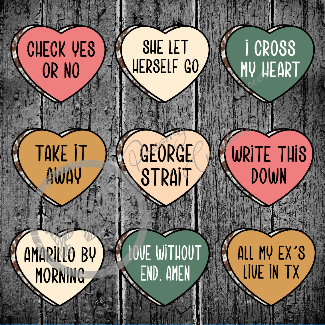 George Strait Hearts PNG Download