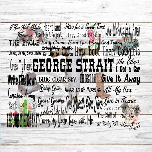 George Strait Song List PNG Download