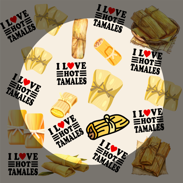 I Love Hot Tamales ( Transparent File Included ) Seamless PNG Download