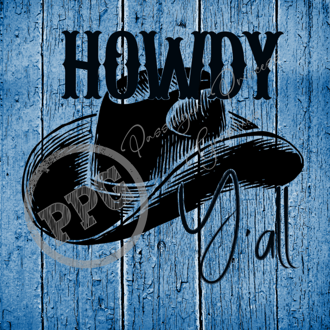 Howdy Y'all PNG Download