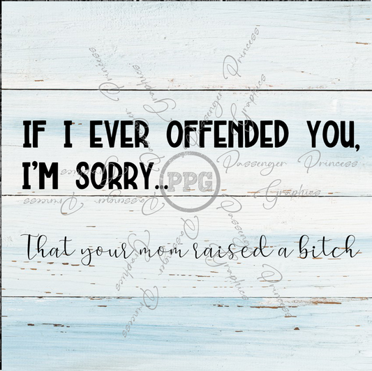 If I Ever Offended You I'm Sorry PNG Download