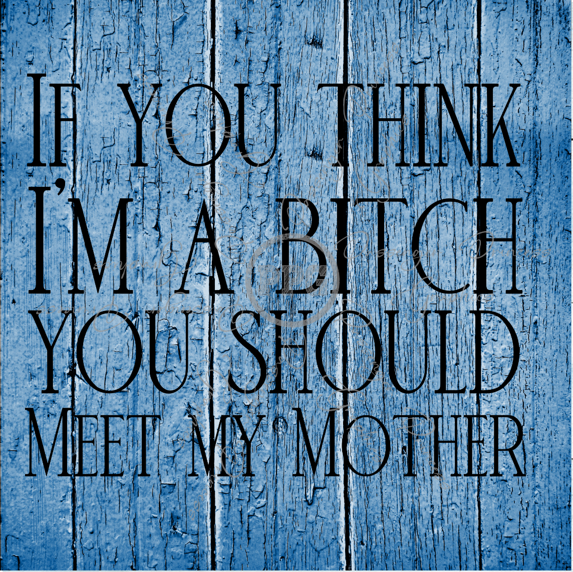 If You Think I'm A Bitch You Should Meet My Mother PNG Download