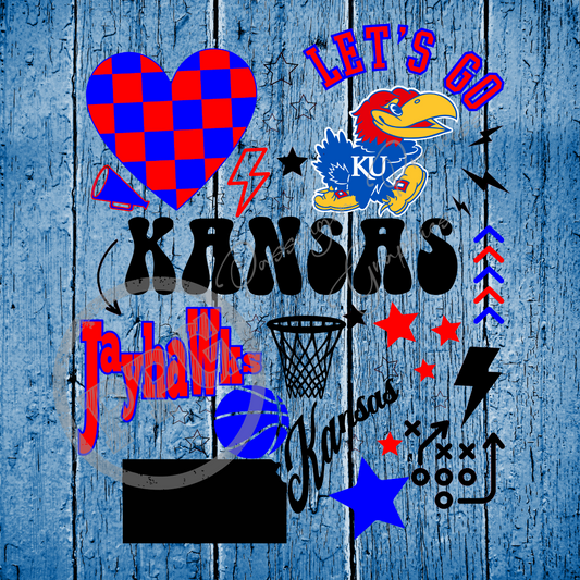 Let's Go Kansas Jayhawks Basketball PNG Download