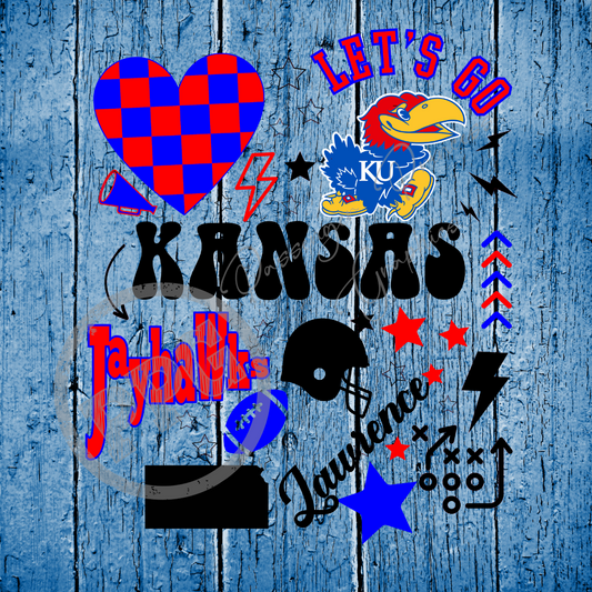 Let's Go Kansas Jayhawks Football PNG Download