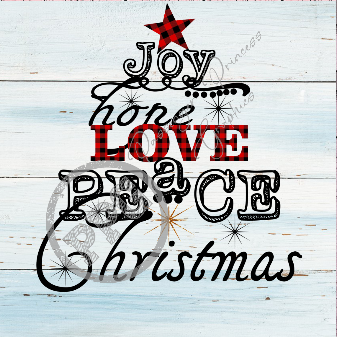 Joy Hope Love Peace Christmas PNG Download