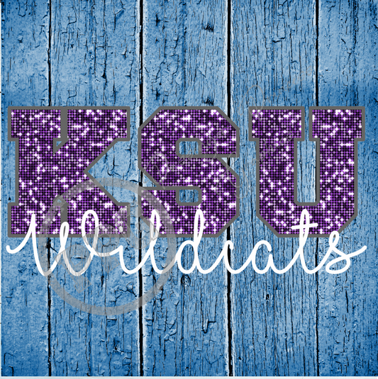 KSU Wildcats Sequin PNG Download