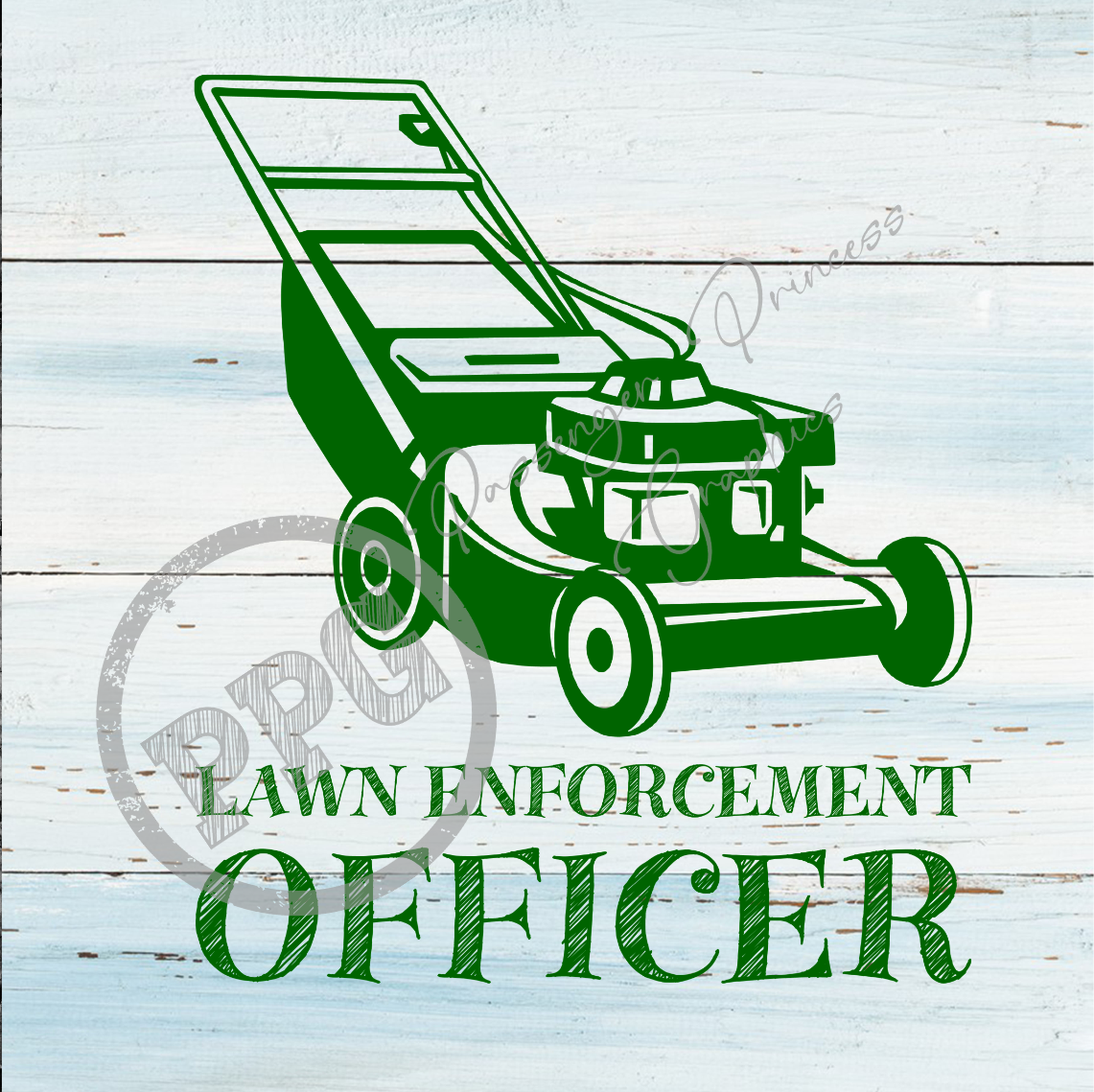 Lawn Enforcement Officer Push Mower PNG Download