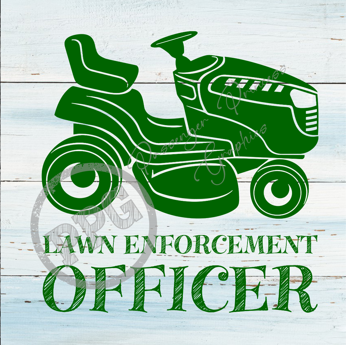 Lawn Enforcement Officer Riding Mower PNG Download