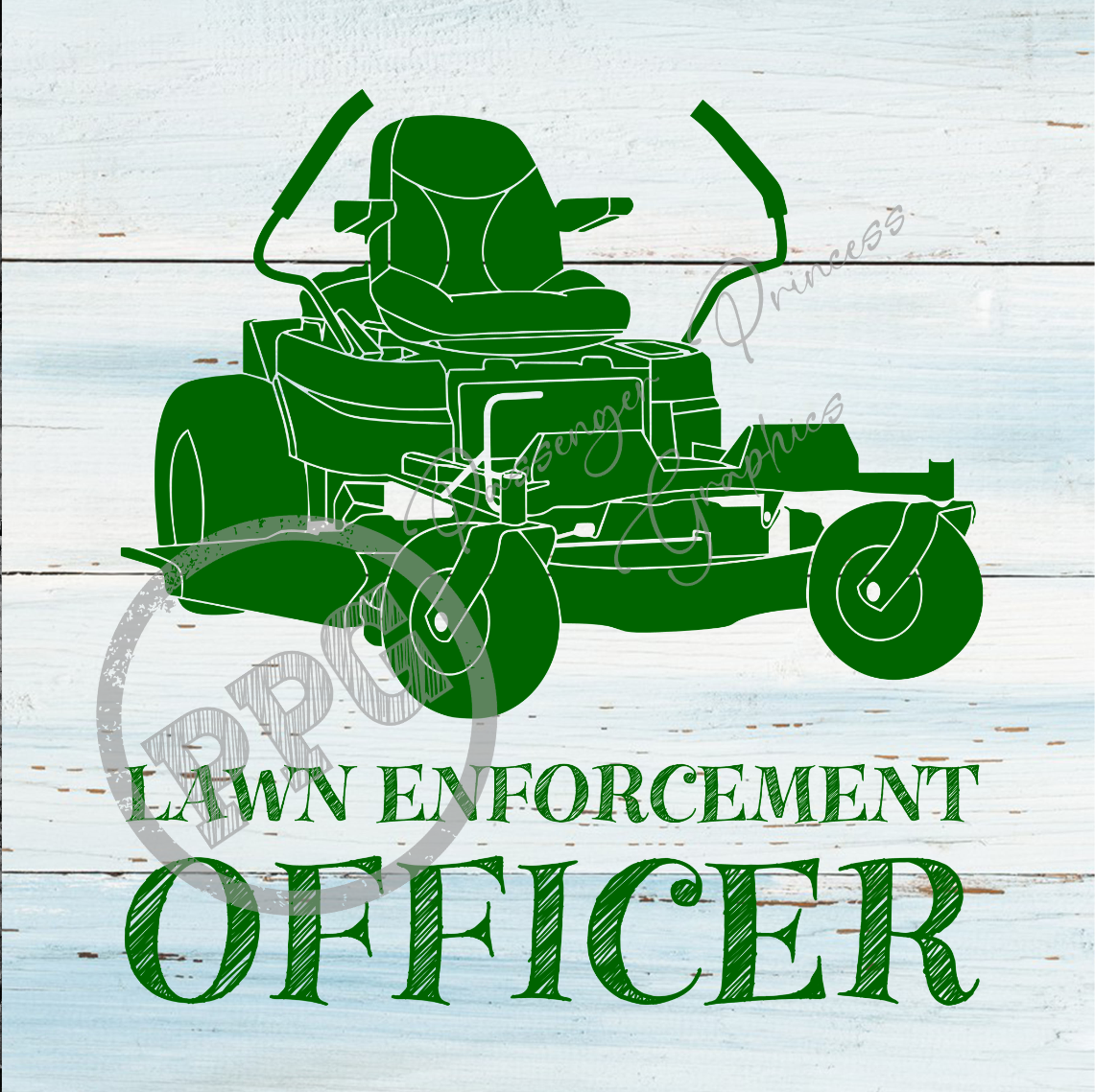 Lawn Enforcement Officer Zero Turn Mower PNG Download