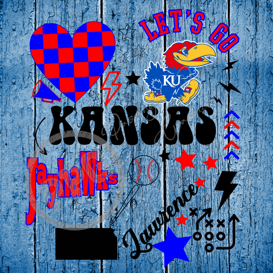 Let's Go Kansas Jayhawks Baseball PNG Download