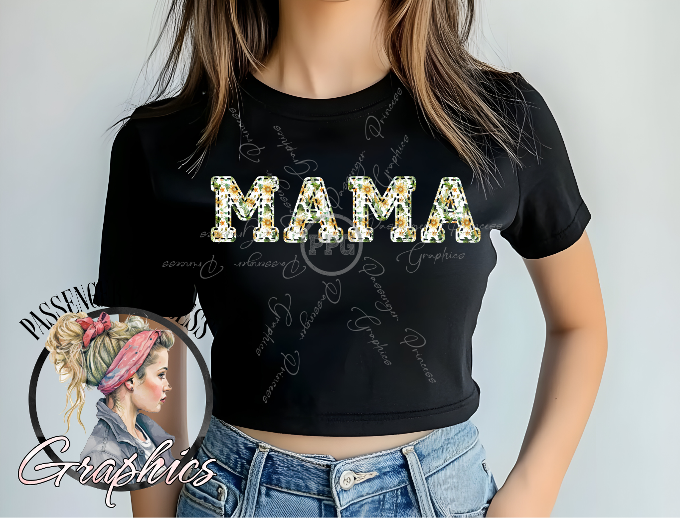 Mama Stitched PNG Download