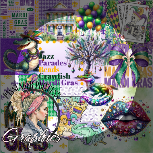 Jazz Parades Beads Crawfish Mardi Gras PNG Download