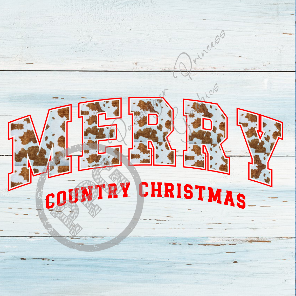 Merry Country Christmas PNG Download