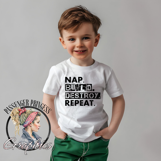 Nap Build Destroy Repeat PNG Download