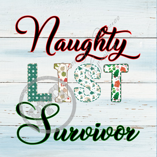 Naughty List Survivor PNG Download