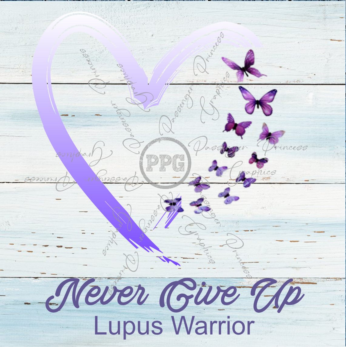 Never Give Up Lupus Warrior PNG Download