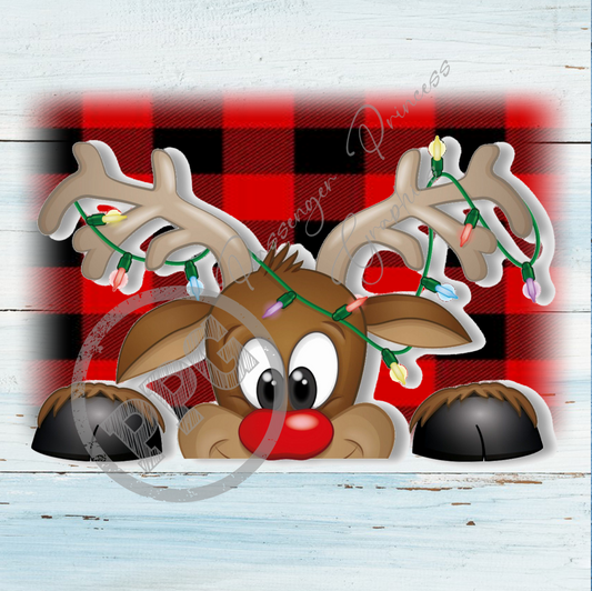 Peeking Reindeer PNG Download