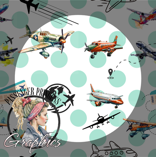 Airplanes Seamless PNG Download