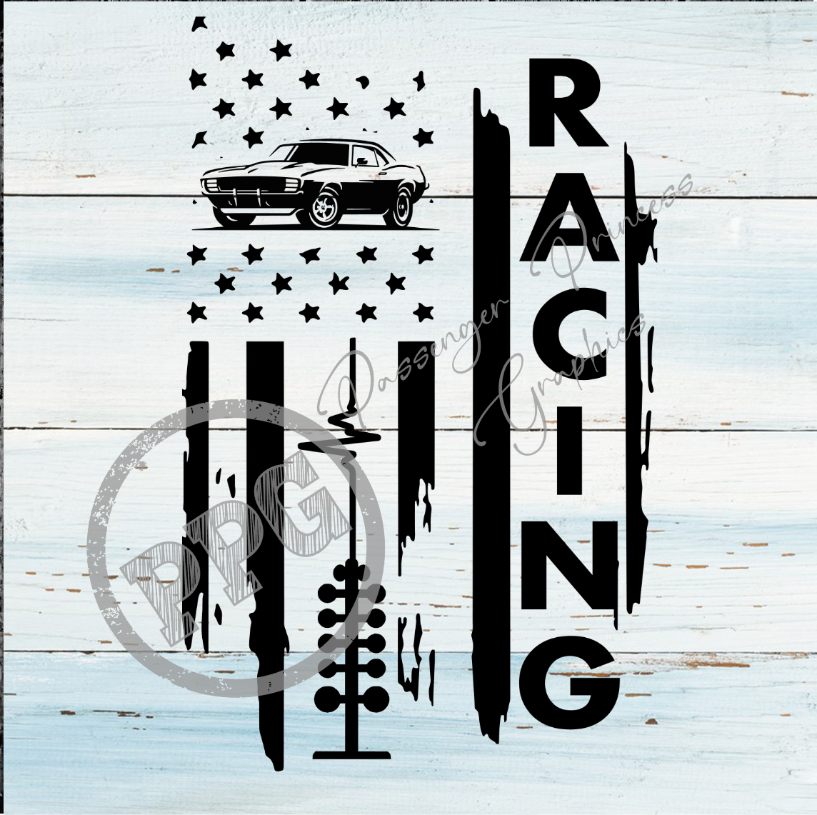 Racing Flag Camaro PNG Download