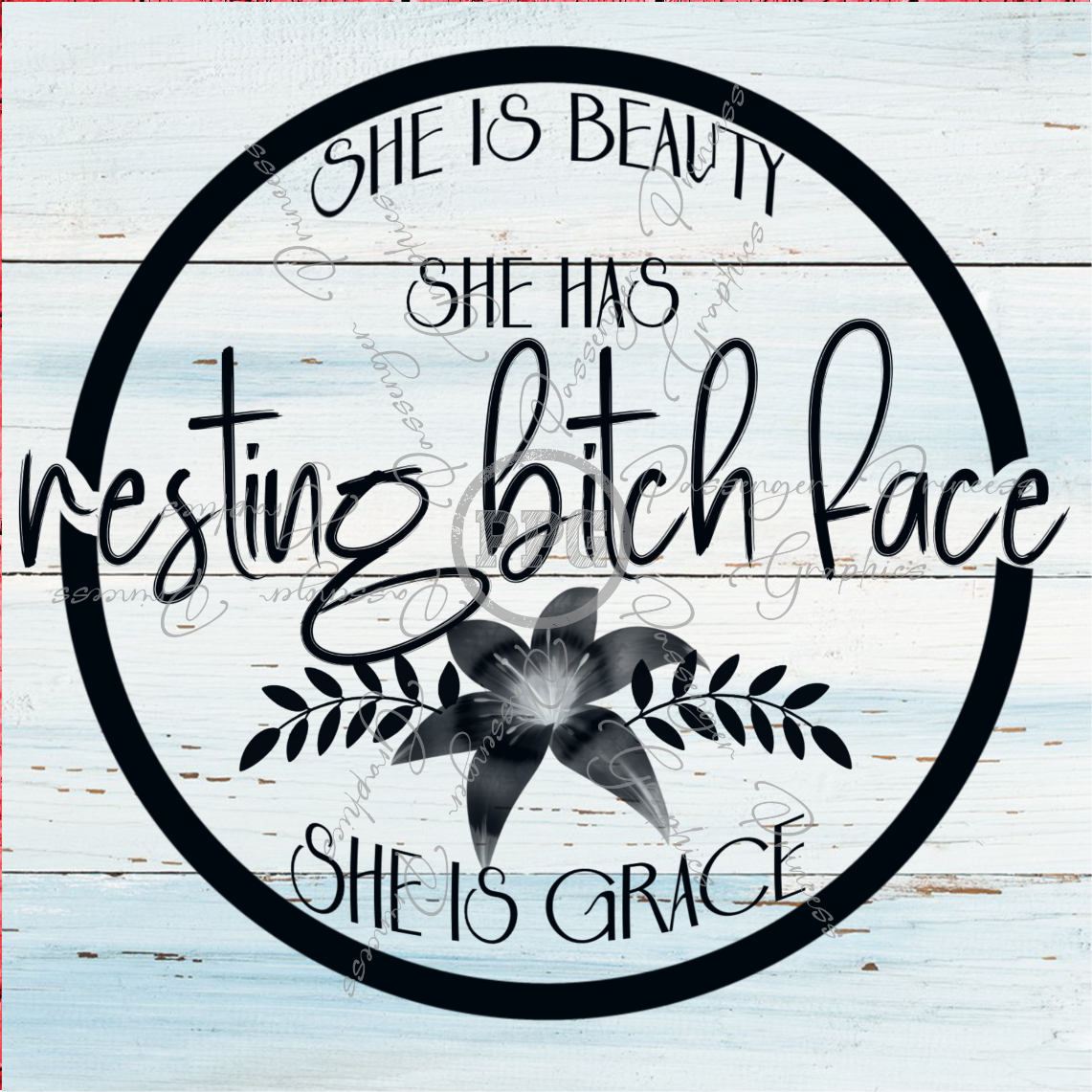 She Has Resting Bitch Face PNG Download