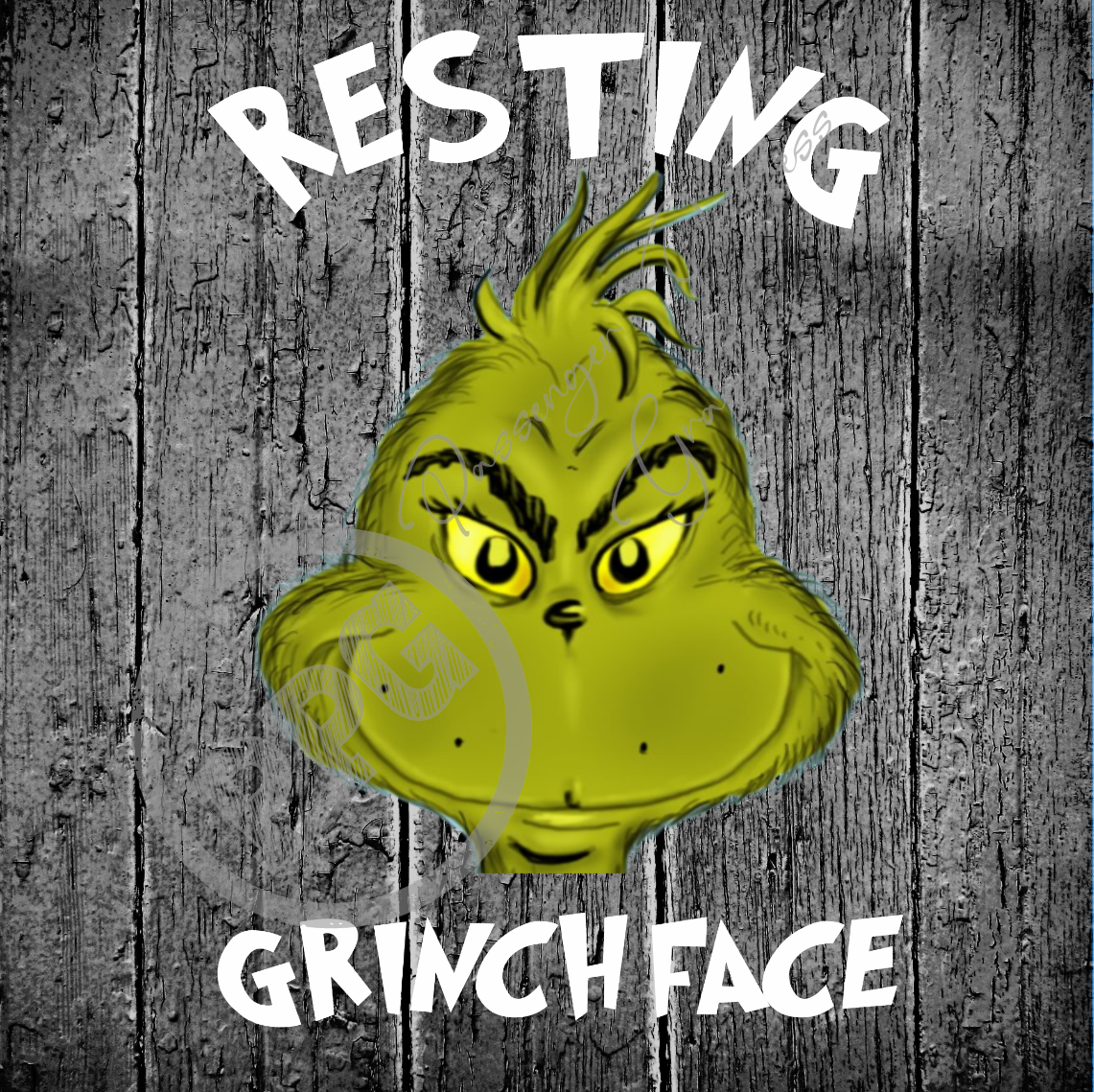 Resting Grinch Face PNG Download