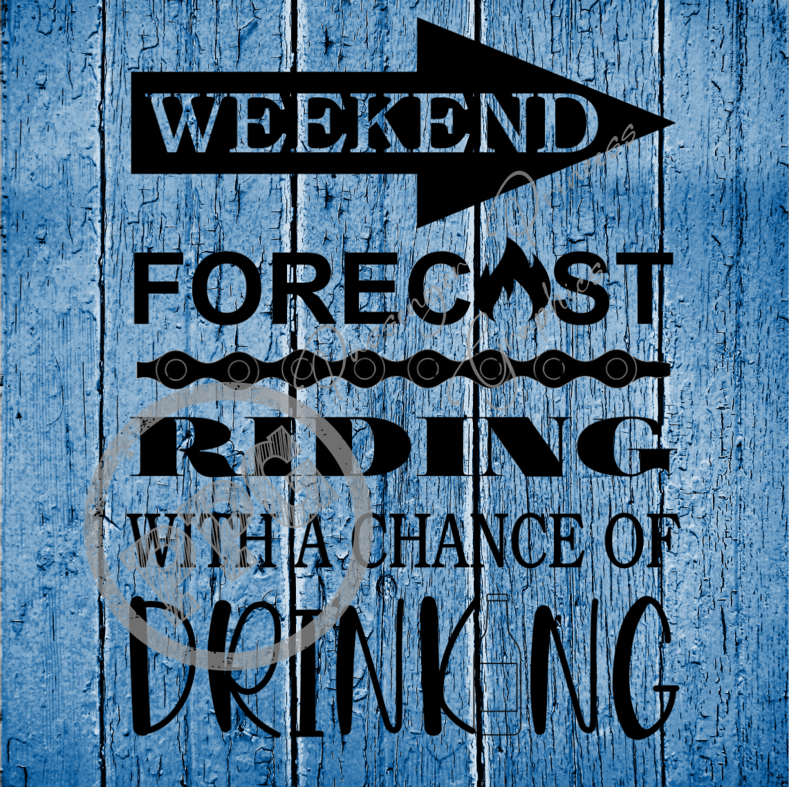 Weekend Forecast Riding With A Chance Of Drinking PNG Download