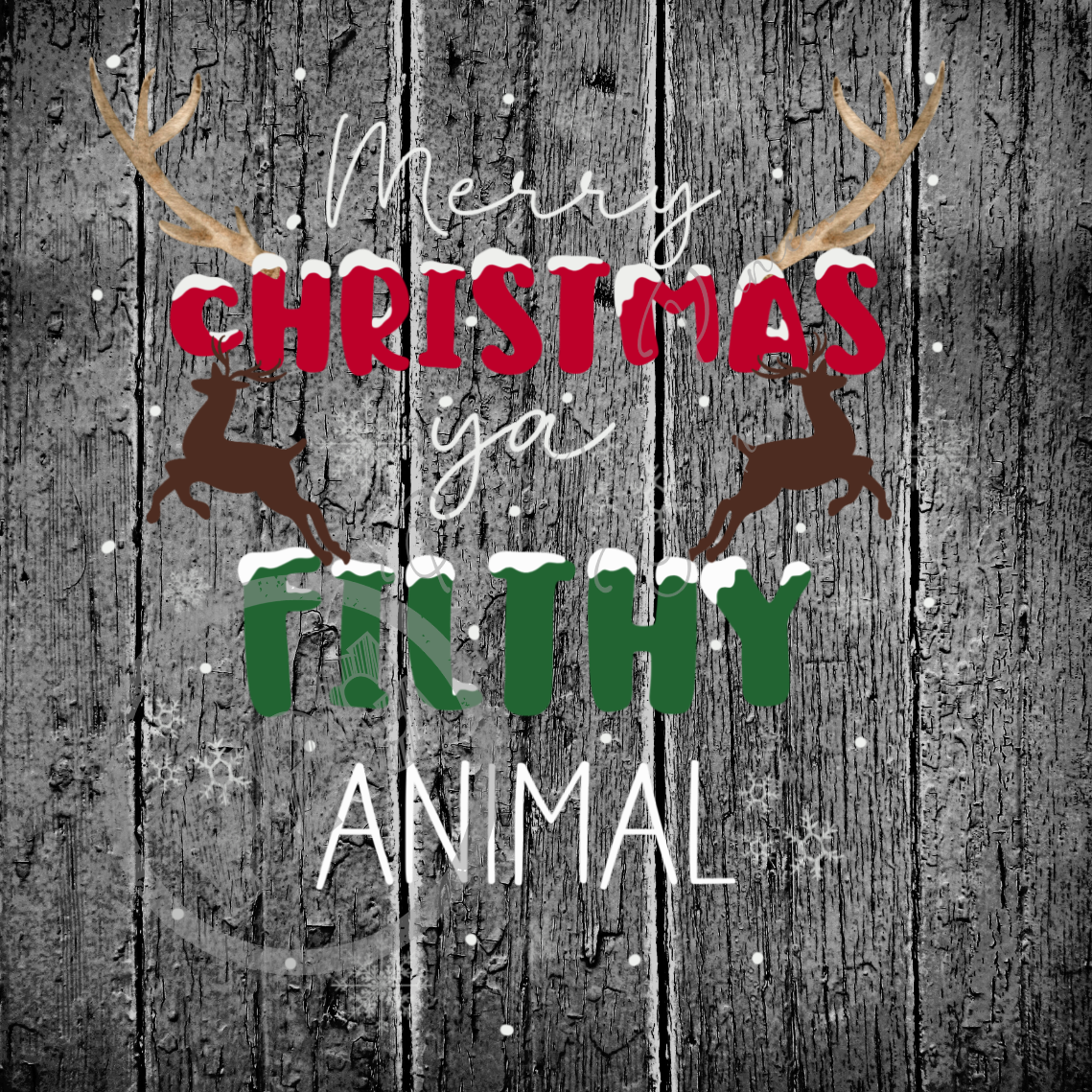 Merry Christmas Ya Filthy Animal - And A Happy New Year PNG Download