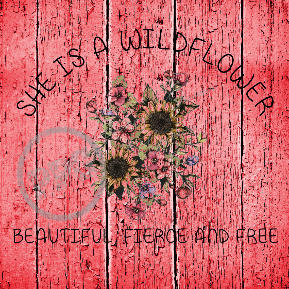 She Is A Wildflower PNG Download