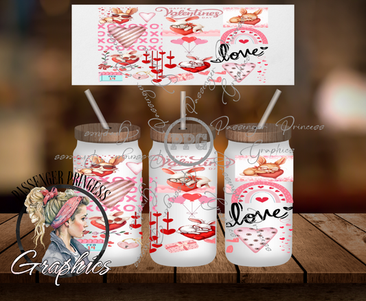 Sleeping Bunnies Glass Tumbler Wrap PNG Download