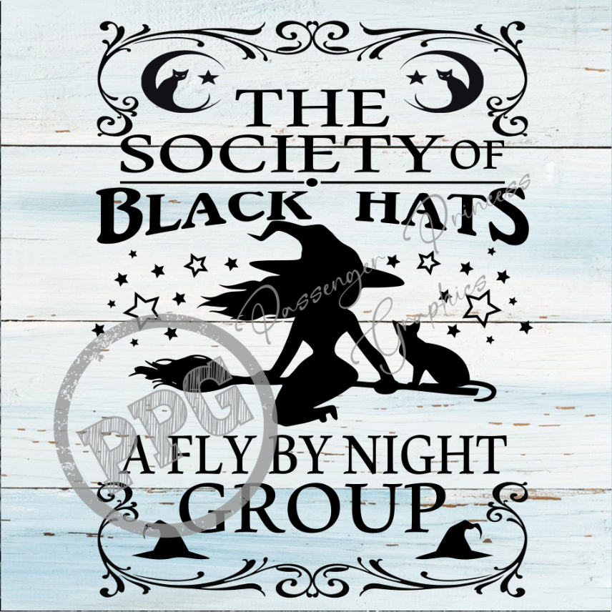 The Society Of Black Hats PNG Download