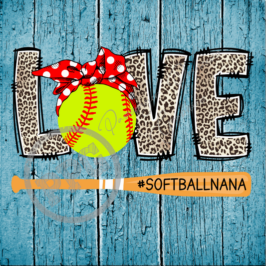 Love Softball #SOFTBALLNANA PNG Download