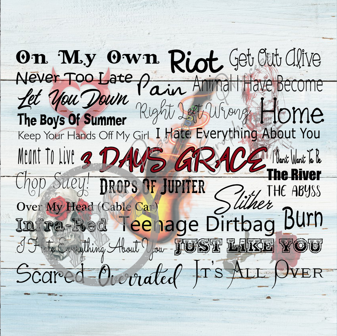 3 Days Grace Song List PNG Download