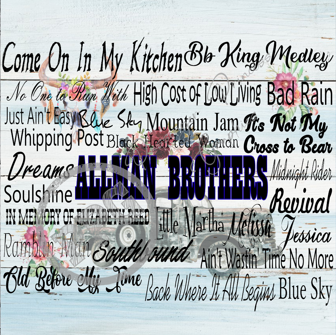 Allman Brothers Song List PNG Download