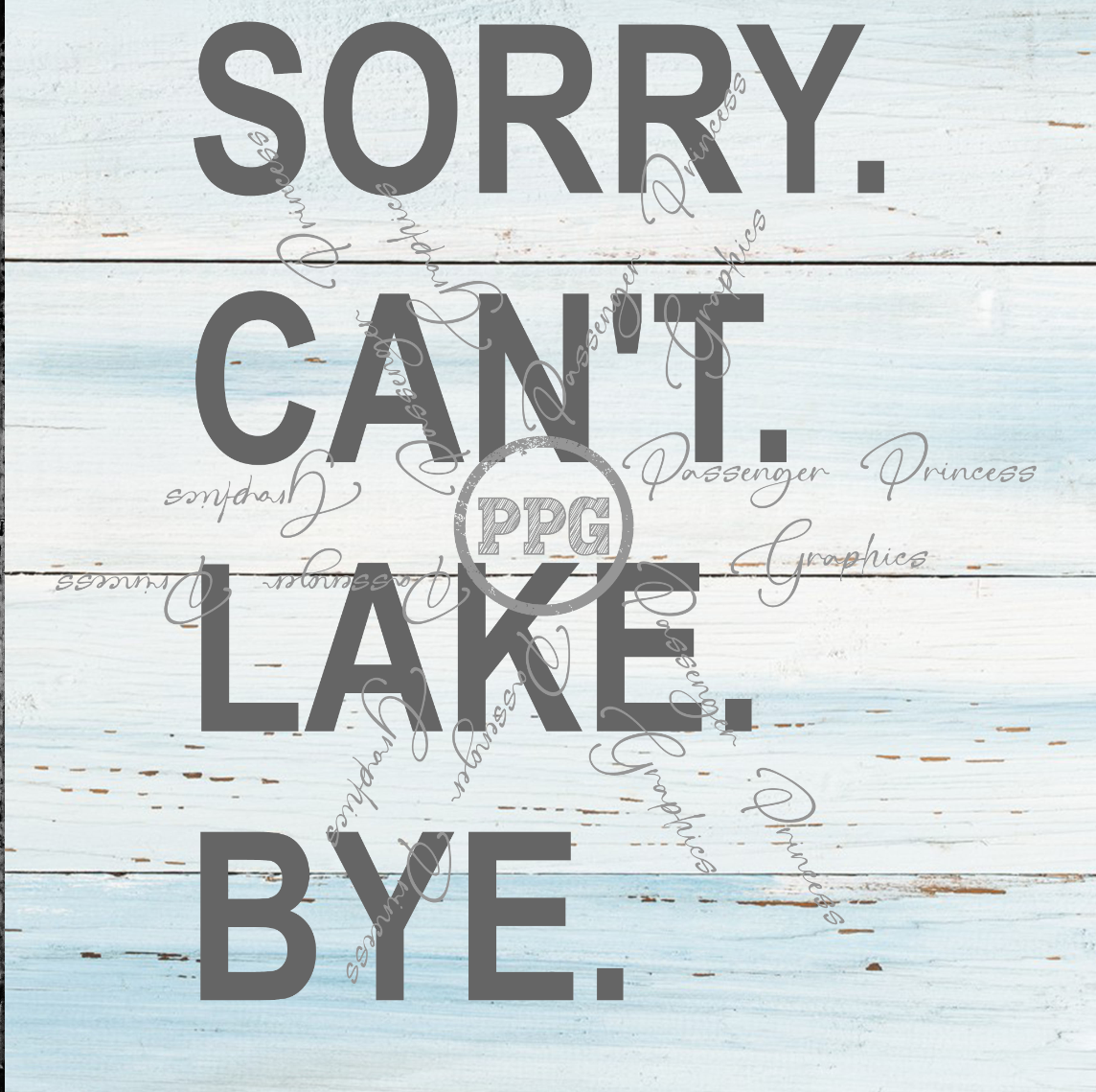 Sorry Can't Lake Bye PNG Download